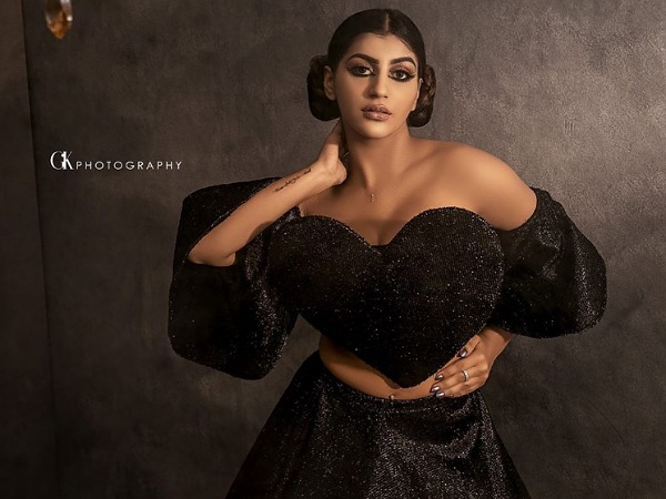 Yashika Aannand Nails Two Side Buns