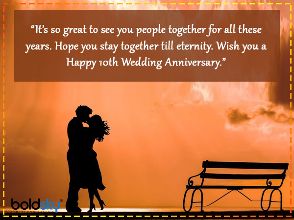 Wishes For 10th Wedding Anniversary