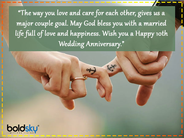 Wishes For 10th Wedding Anniversary