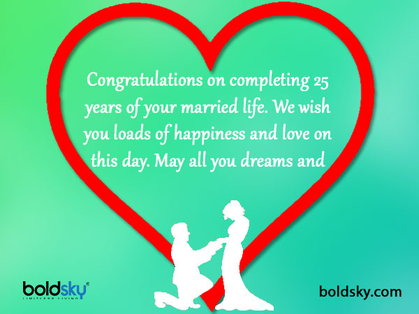 25th Wedding Anniversary Quotes & Wishes
