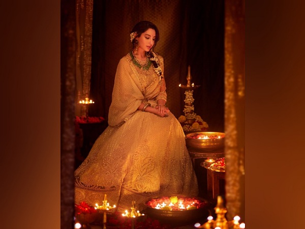 Nora Fatehi’s Golden Lehenga For Diwali