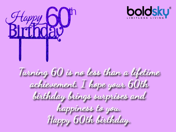 60th B’day Wishes, Quotes And Messages