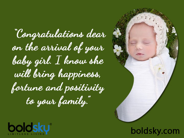 Wishes On The Birth Of A Baby Girl