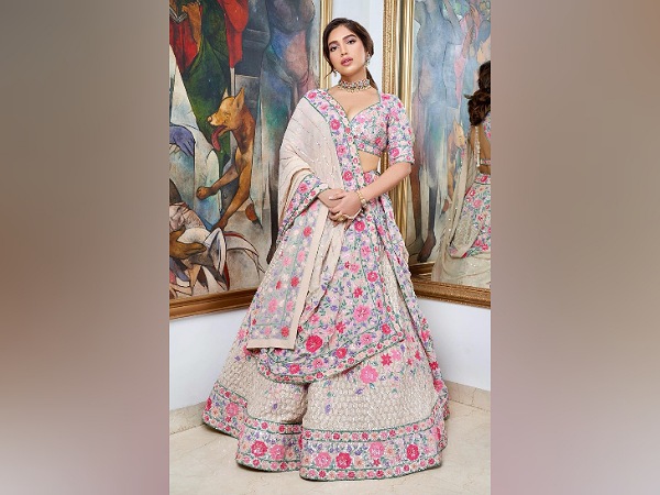 Bhumi Pednekar In A Pink Floral Lehenga