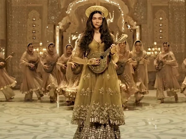 Deepika Padukone In A Golden Flared Ensemble
