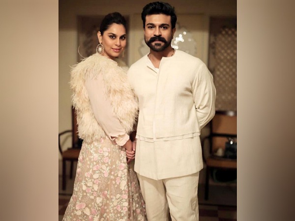 Ram Charan And Upasana In White Outfits At Nikarika Konidelas Wedding