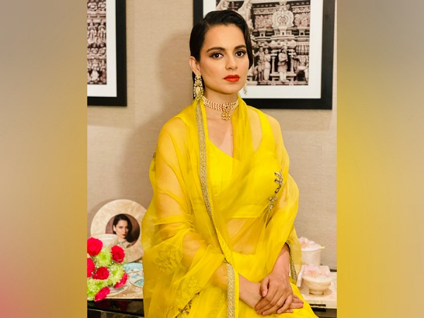 Kangana Ranaut In A Bright Yellow Saree