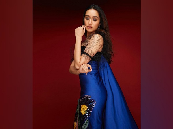 Shraddha Kapoor In A Blue And Black Gown