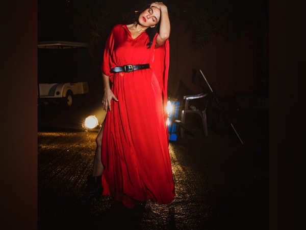 Neha Dhupia Stuns In A Red Maxi Dress