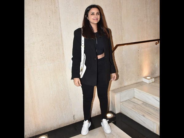 Parineeti Chopra In A Black Pantsuit