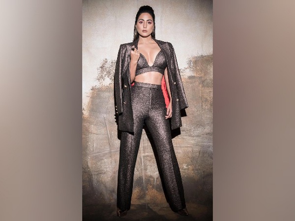 Hina Khan’s Bold Look In Sequin Pantsuit