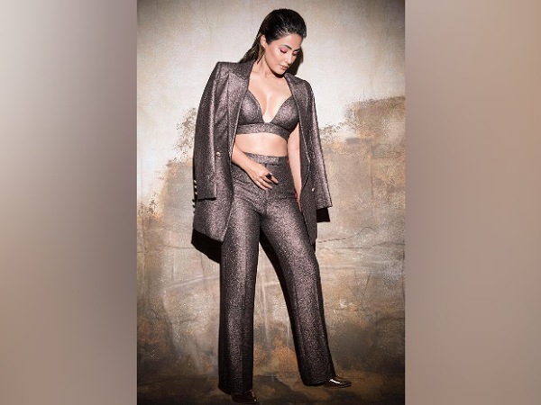 Hina Khan’s Bold Look In Sequin Pantsuit