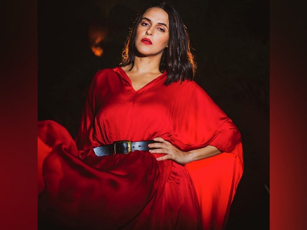 Neha Dhupia Stuns In A Red Maxi Dress