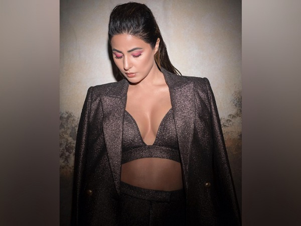 Hina Khan’s Bold Look In Sequin Pantsuit