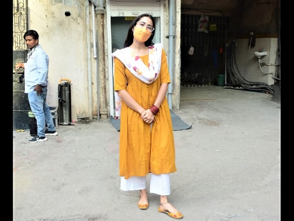 Sara Ali Khan In A Dark Yellow Ethnic Suit