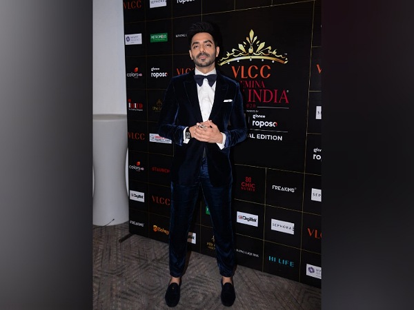 Aparshakti Khurana In A Blue Velvet Pant Suit