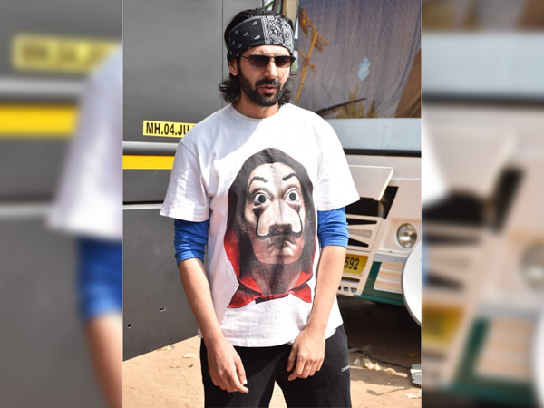 Kartik Aaryan In A Funky Print T-shirt