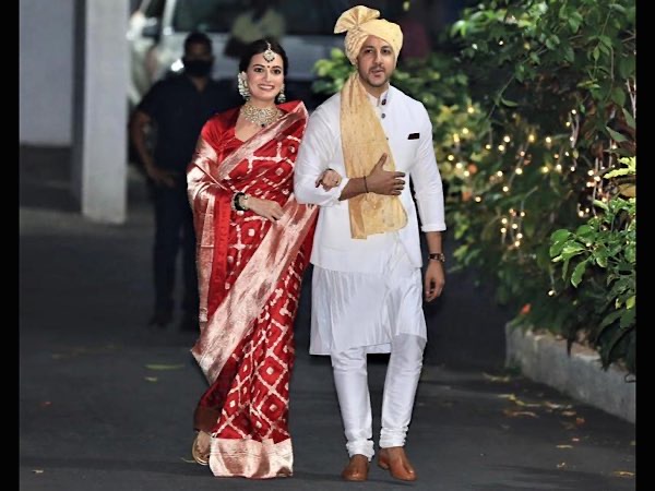 Dia Mirza’s Wedding Look In A Red Saree