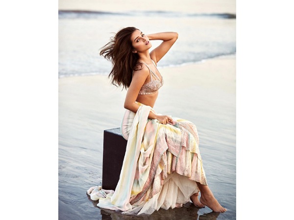 Tara Sutaria’s Pastel Ruffle Sari Set