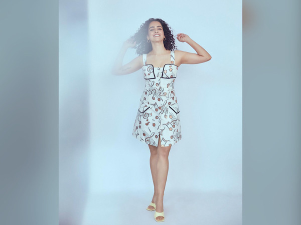 Sanya Malhotra In A White Printed Dress