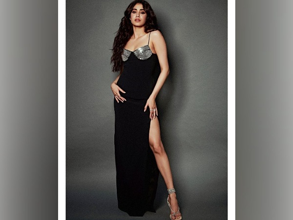Janhvi Kapoor In A Black Slit Dress