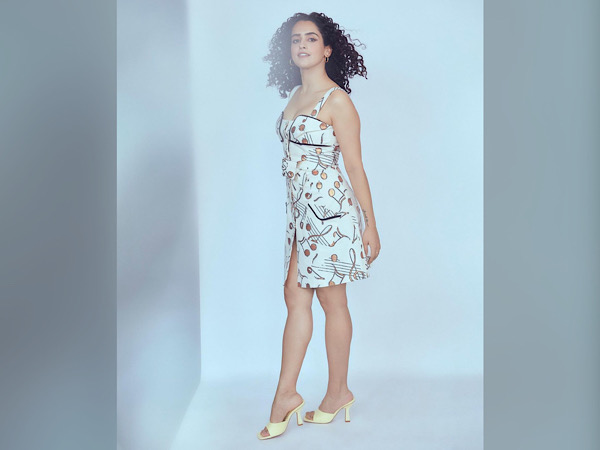 Sanya Malhotra In A White Printed Dress