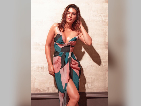 Kriti Sanon In A Tri-toned Patterned Dress