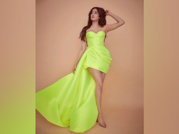 Janhvi Kapoor In A Neon Green Dress