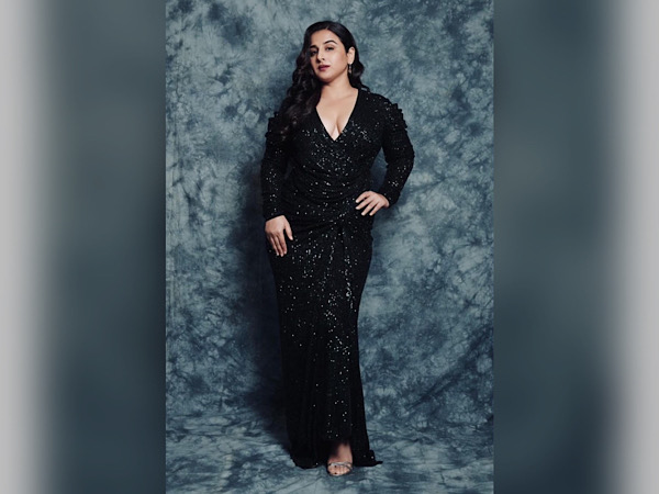 Vidya Balan In A Black Sequin Gown
