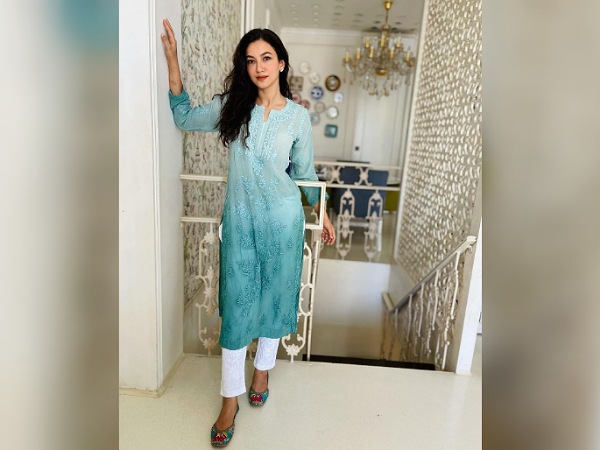 Gauahar Khan’s Blue Lucknowi Kurti