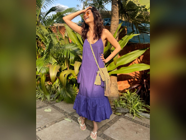 Karishma Tanna In A Purple Dress