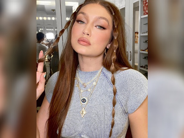 Gigi Hadid’s Bubble Braids And Nail Art