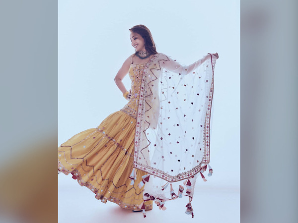 Madhuri Dixit Nene’s Yellow Gharara Set