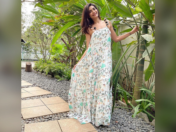 Karishma Tanna In A White Printed Dress