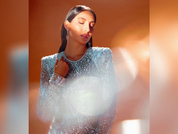 Nora Fatehi In A Sheer Blue Gown