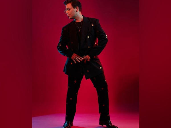 Karan Johar In A Red Sherwani Set