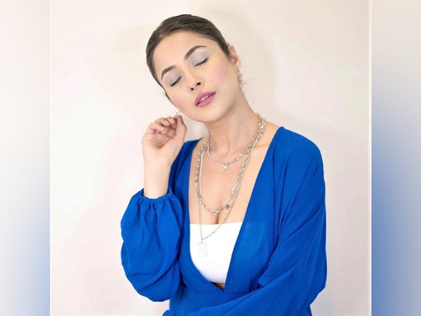 Shehnaaz Gills Pastel Blue Makeup Look