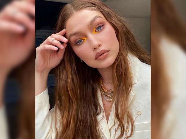 Gigi Hadid’s Tangerine Yellow Eye Makeup