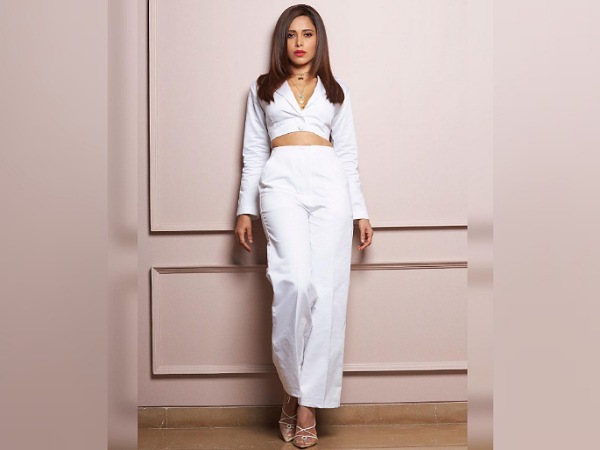 Nushrat Bharucha In A White Crop Top And Pants