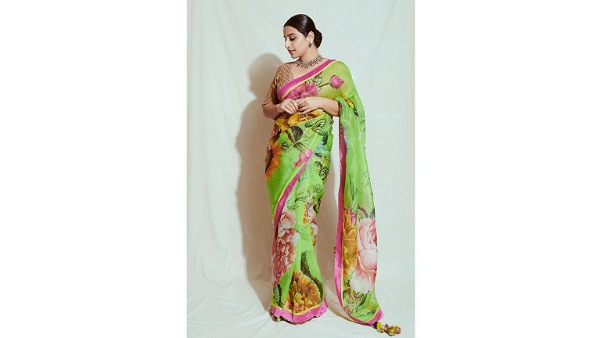 Vidya Balan In A Green Floral Maxi Dress