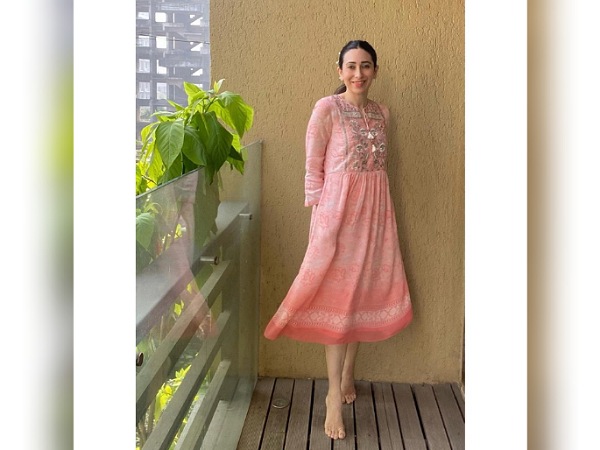 Karisma Kapoor In A Peach Printed Dress