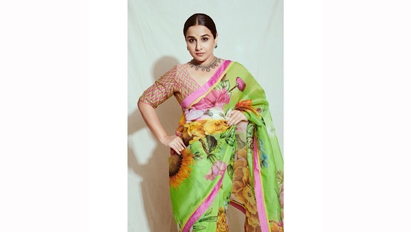 Vidya Balan In A Green Floral Saree