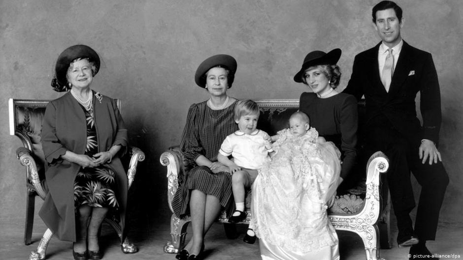 The two namesakes of the new royal Lilibet Diana: Queen Elizabeth II, sitting next to the young Prince William, and Princess Diana, holding Prince Harry as a baby in 1984