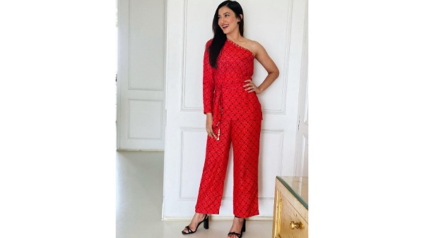 Gauahar Khan In A Red Printed Pants Set Gauahar Khan In A Red Printed Pants Set