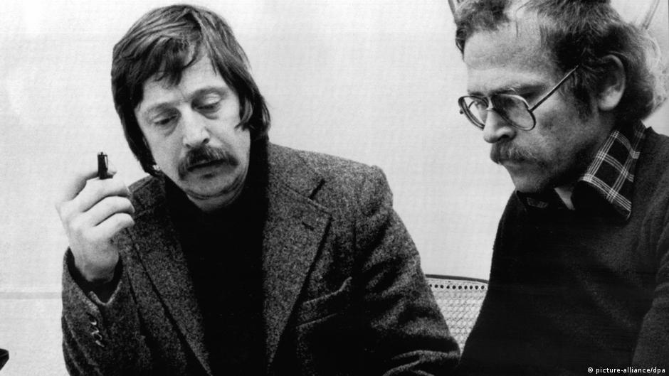 Biermann with journalist Günter Wallraff, shortly after leaving East Germany