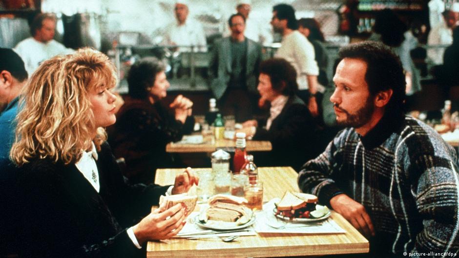 The infamous scene from When Harry Met Sally, where Meg Ryans character fakes an orgasm for Harry (Billy Crystal)
