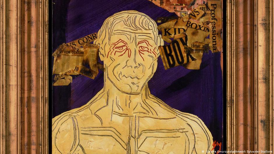 Finding Rocky from 1975 was created with a screwdriver on canvas