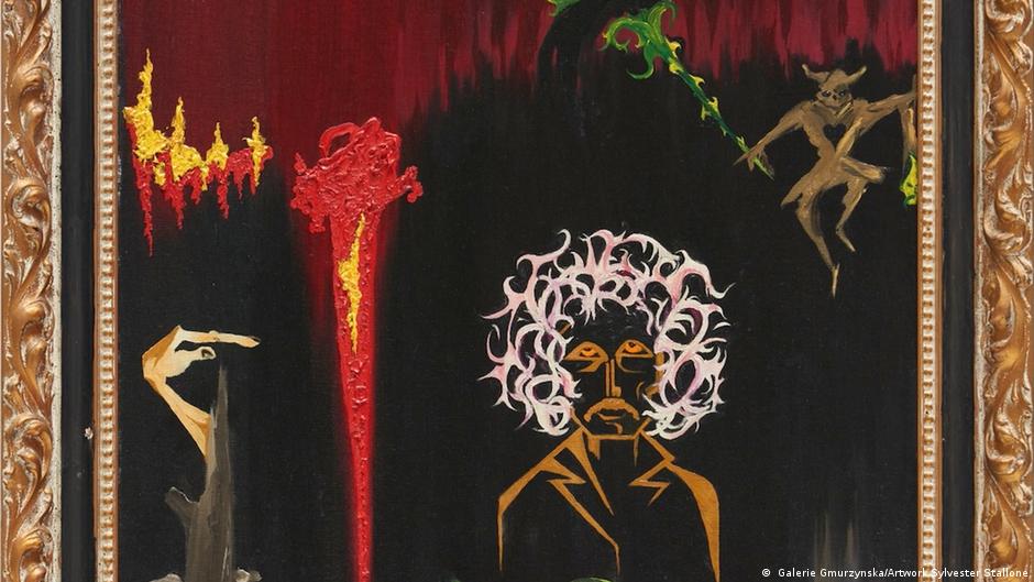 A fan of Edgar Allen Poe, Stallone painted this picture of the American writer and poet in 1966