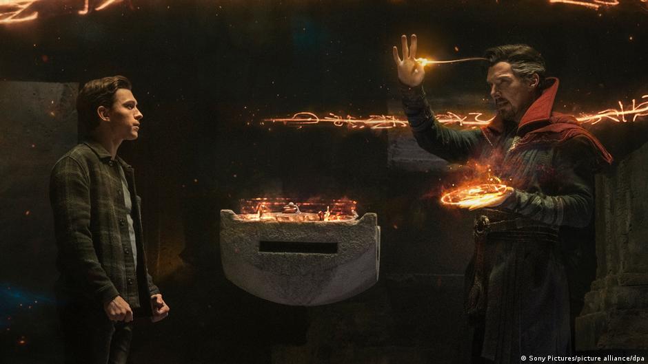 Peter Parker visits Doctor Strange, played by Benedict Cumberbatch