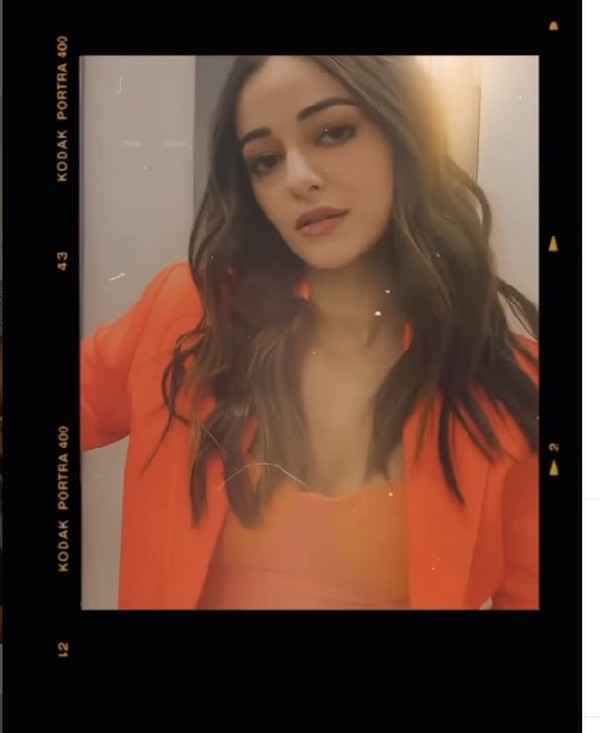 Ananya Panday in Orange Monochrome